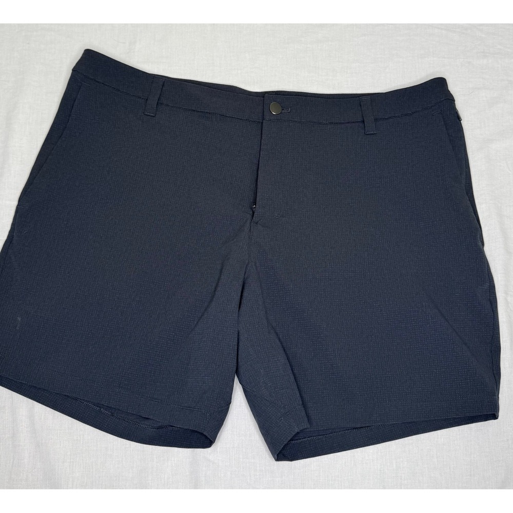 Lululemon Commission Shorts Mens 38 Charcoal Grey Textured 7 Inch Inseam Golf